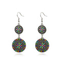 Trendy Women's Floral Drop Earrings in Alloy (Vintage)