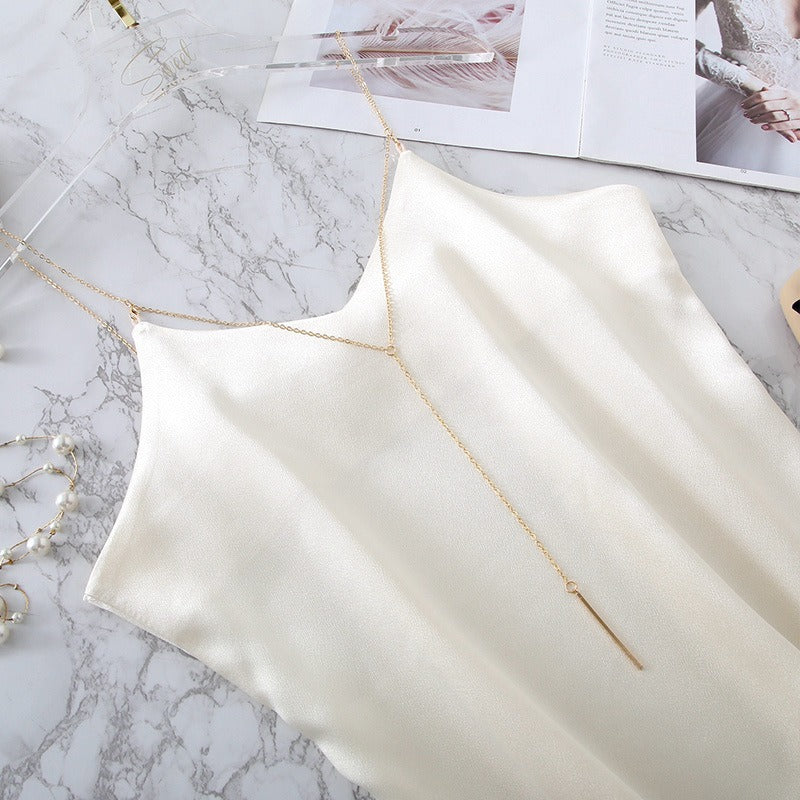 Sexy V-neck Satin Chain Camisole for Women