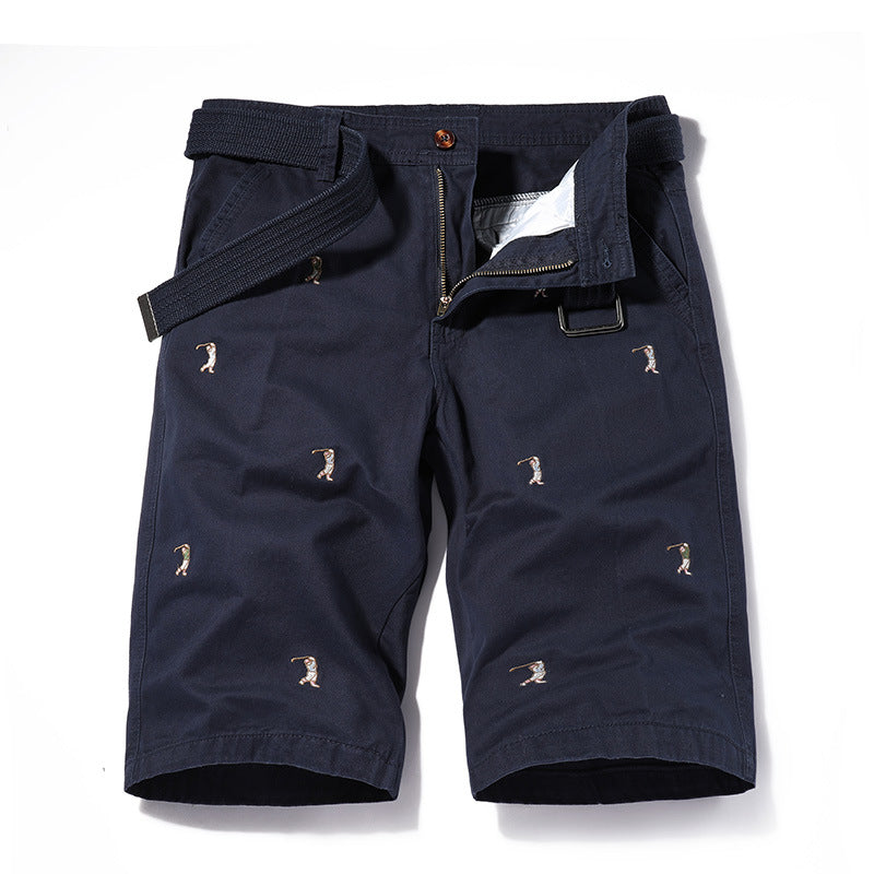 Plus Size Casual Cargo Shorts for Men, 100% Cotton