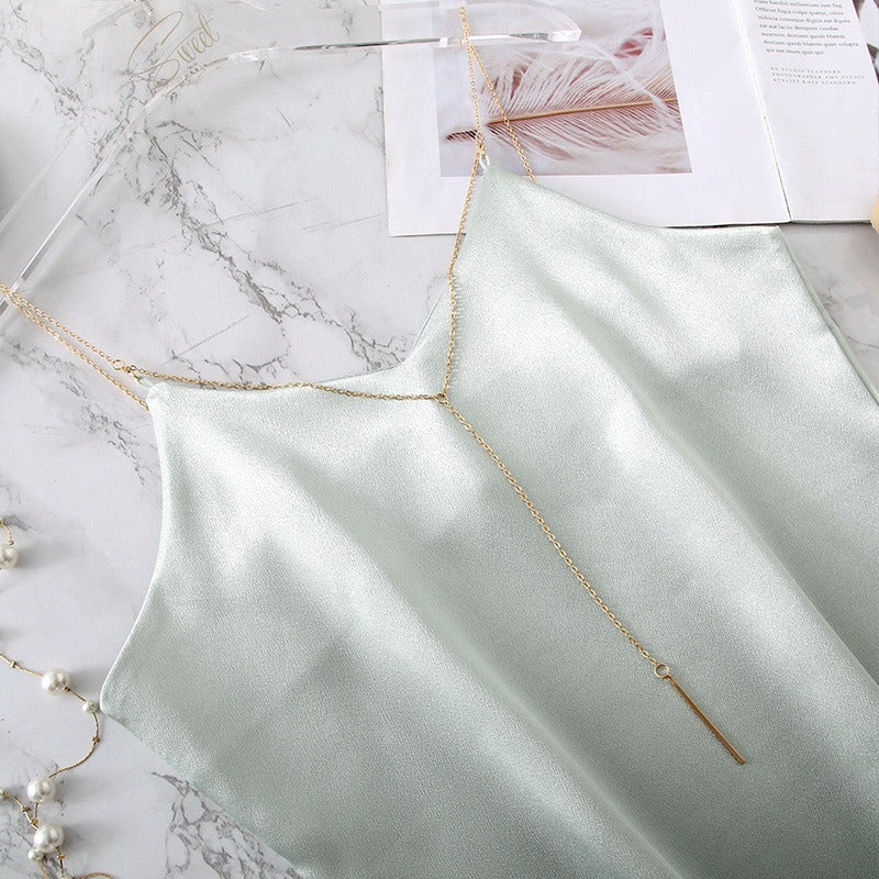 Sexy V-neck Satin Chain Camisole for Women