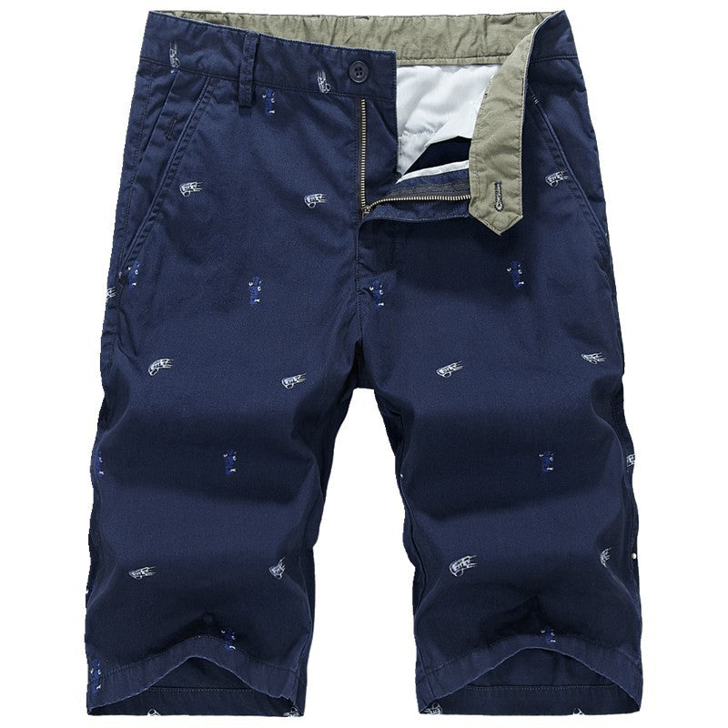 Plus Size Casual Cargo Shorts for Men, 100% Cotton
