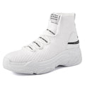 Knitted High-Top Casual Shoes with Warm Socks for Girls